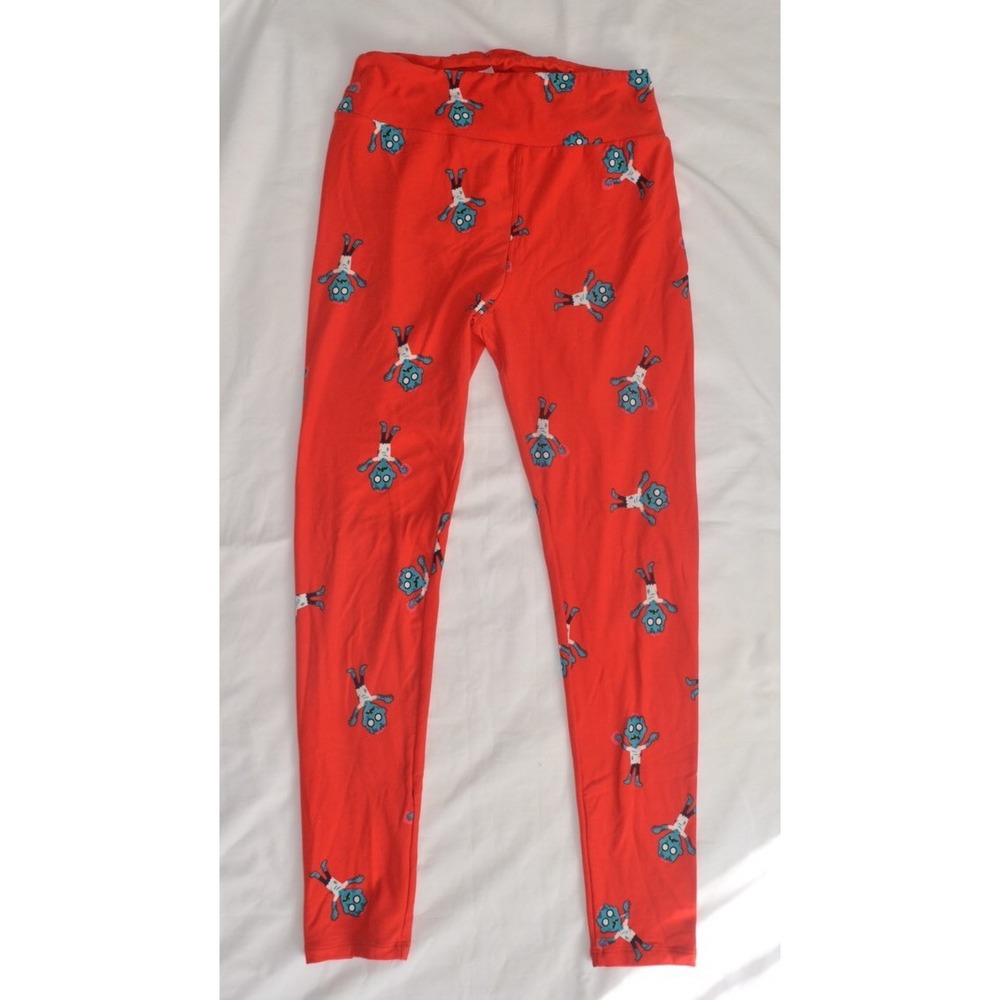 Lularoe OS Red Zombie Halloween Leggings